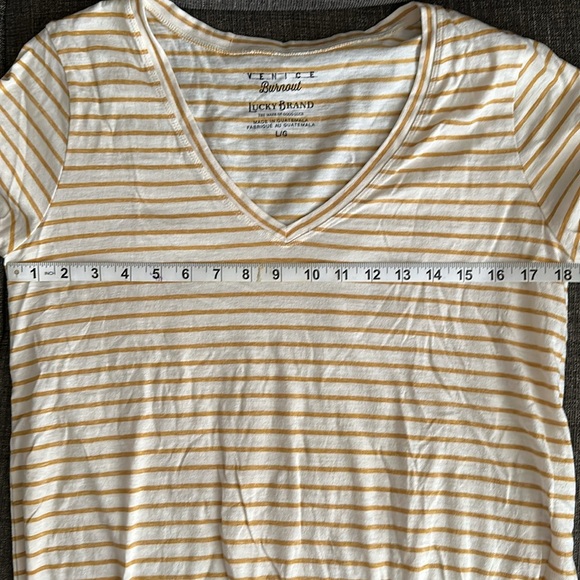 Lucky Brand Venice Burnout Tee, Size L - Picture 4 of 6